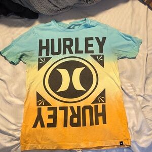 Hurley Teal and Mustard Graphic Tee